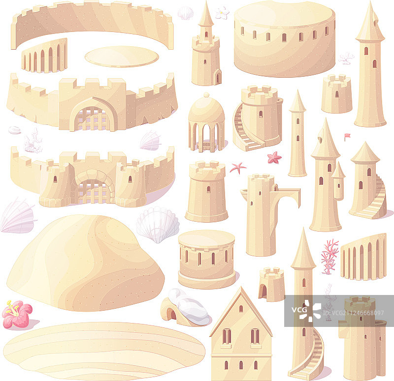沙堡制作图片素材