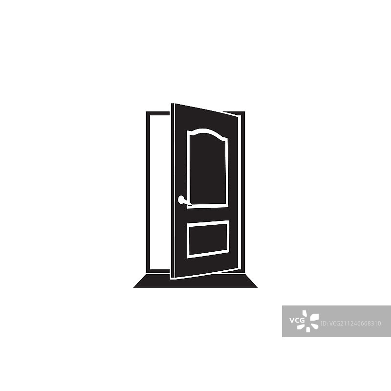 门扁平图标图片素材