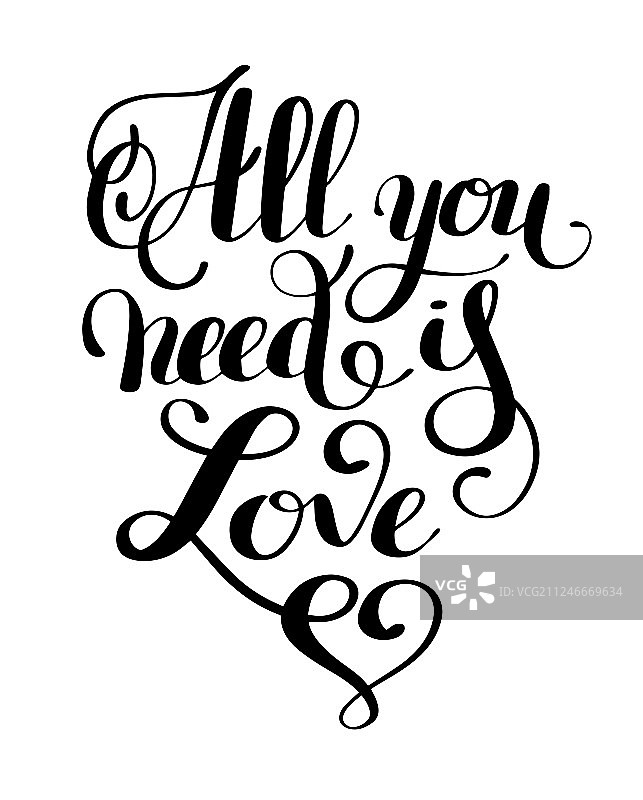 手写爱心文字图片素材