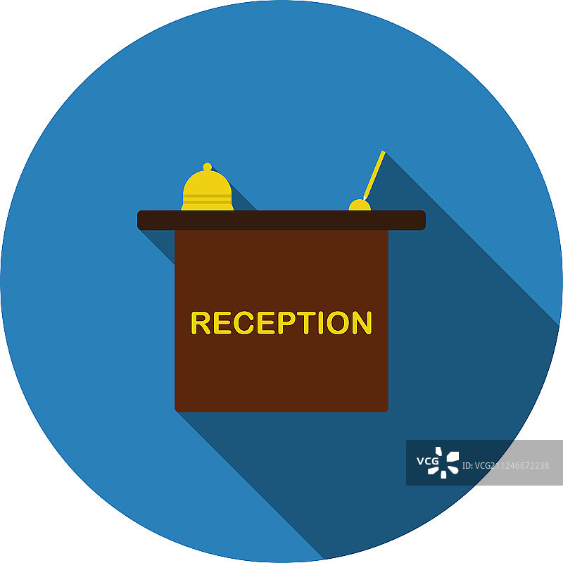 酒店前台接待处图标图片素材