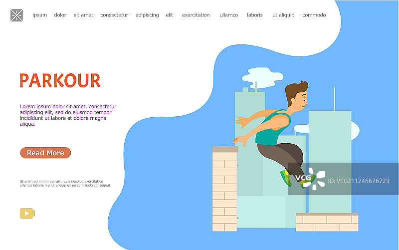 跑酷网站极限户外运动图片素材