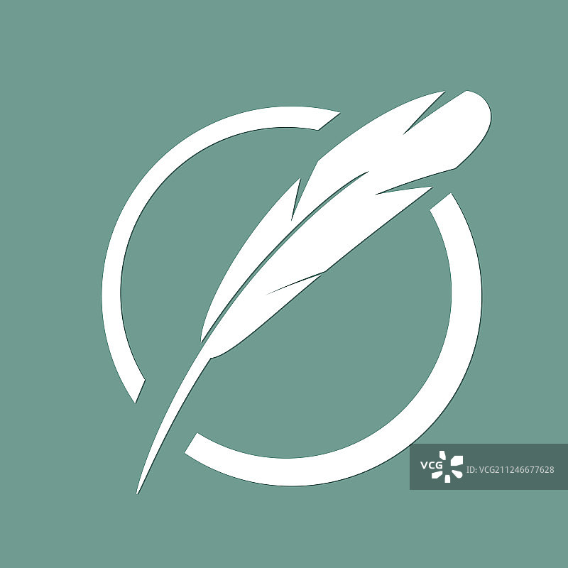 羽毛笔书写图标图片素材