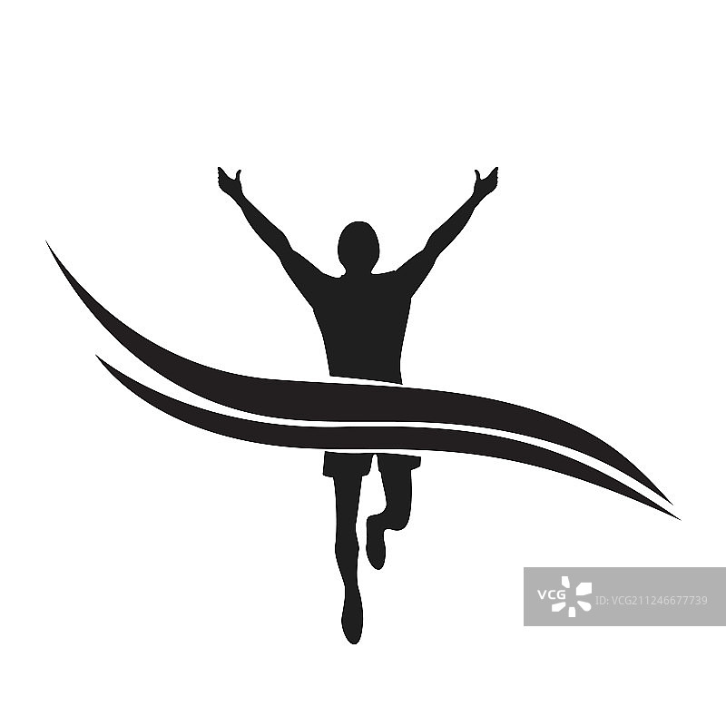 马拉松跑步标志图片素材