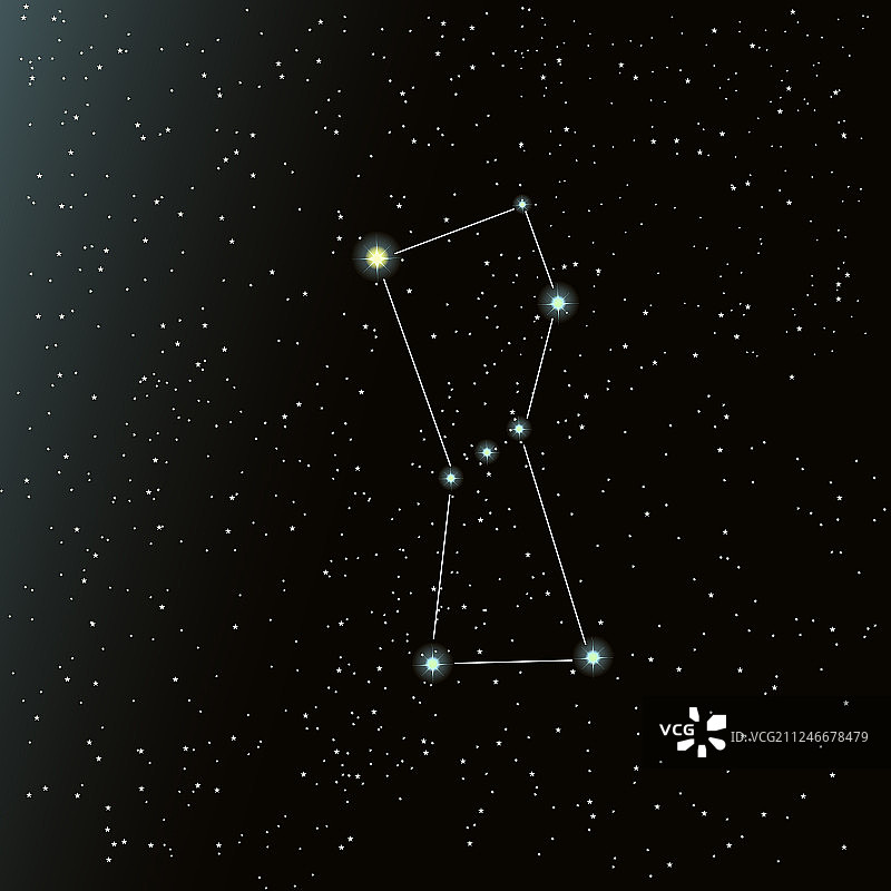 夜空中的猎户座星座图片素材