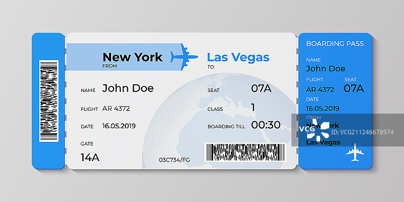 登机牌样机图片素材