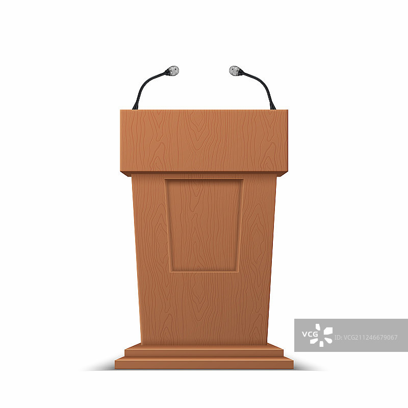 逼真辩论舞台3D会议演讲图片素材