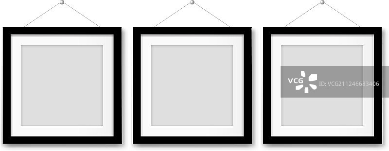 黑色相框套装图片素材