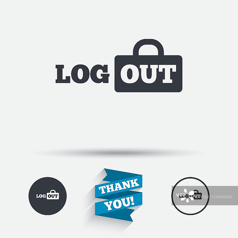 注销标志图标，注销符号锁图片素材