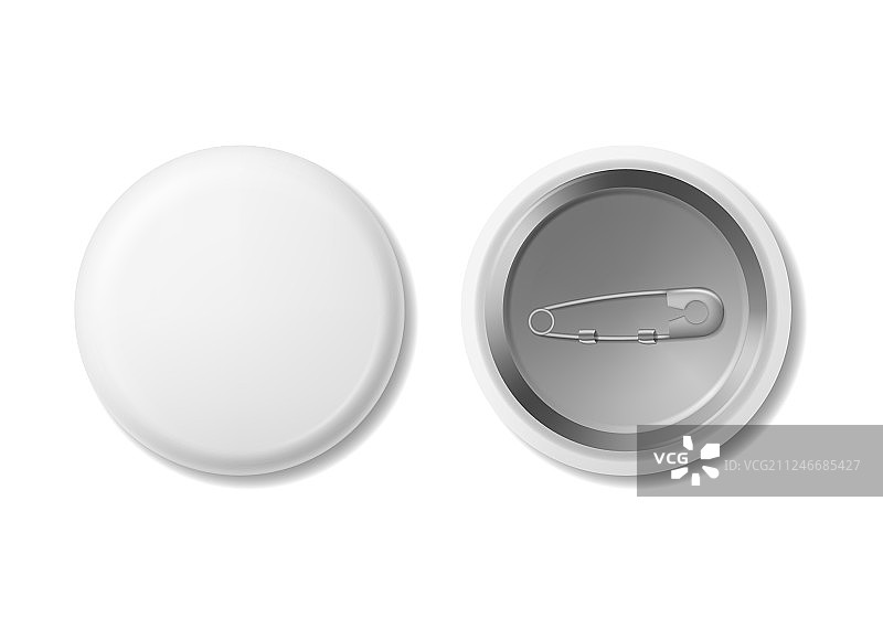 逼真3D白色徽章图片素材