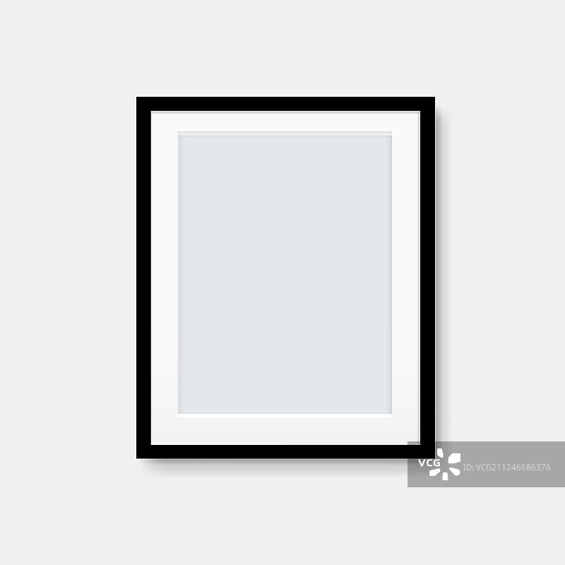 灰色背景上的独立相框图片素材