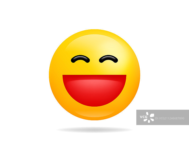 微笑表情符号图标黄色笑脸图片素材