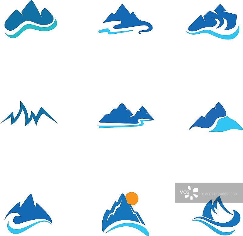 山脉Logo模板图片素材