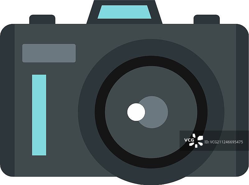 照相机图标（扁平风格）图片素材