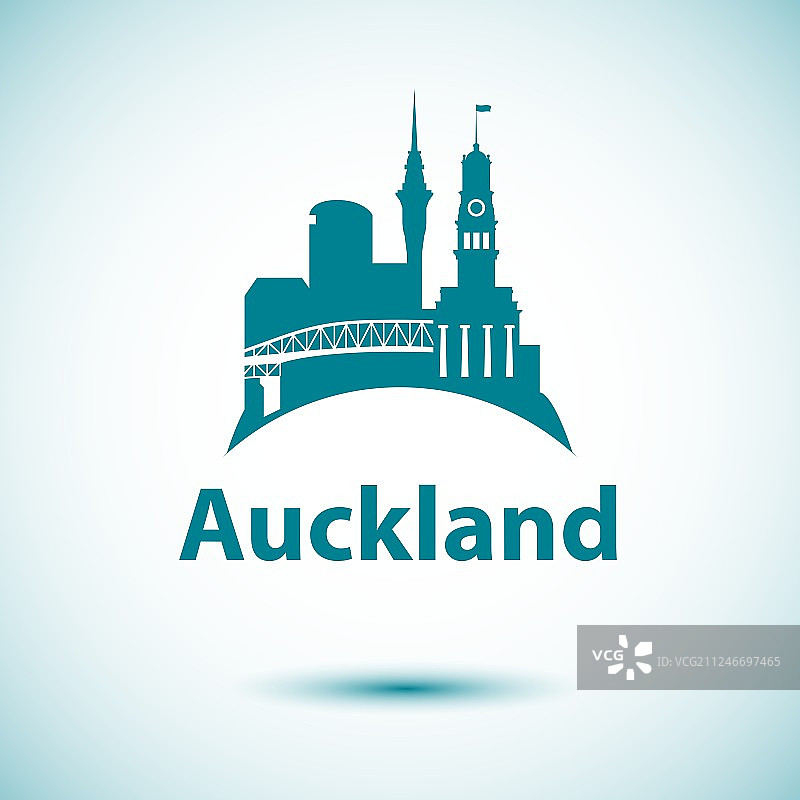 奥克兰详细剪影图片素材