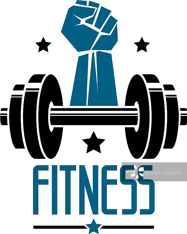 健身和健身标志模板复古风格徽章图片素材