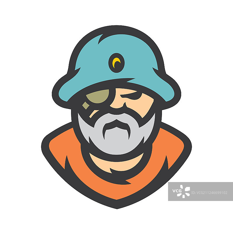 老式海盗卡通图片素材