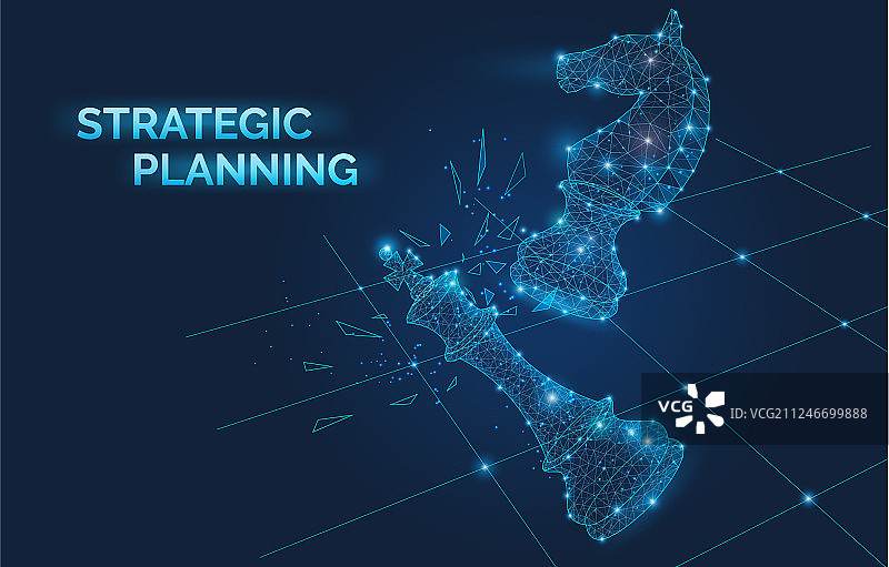 带国际象棋棋子的战略规划banner图片素材