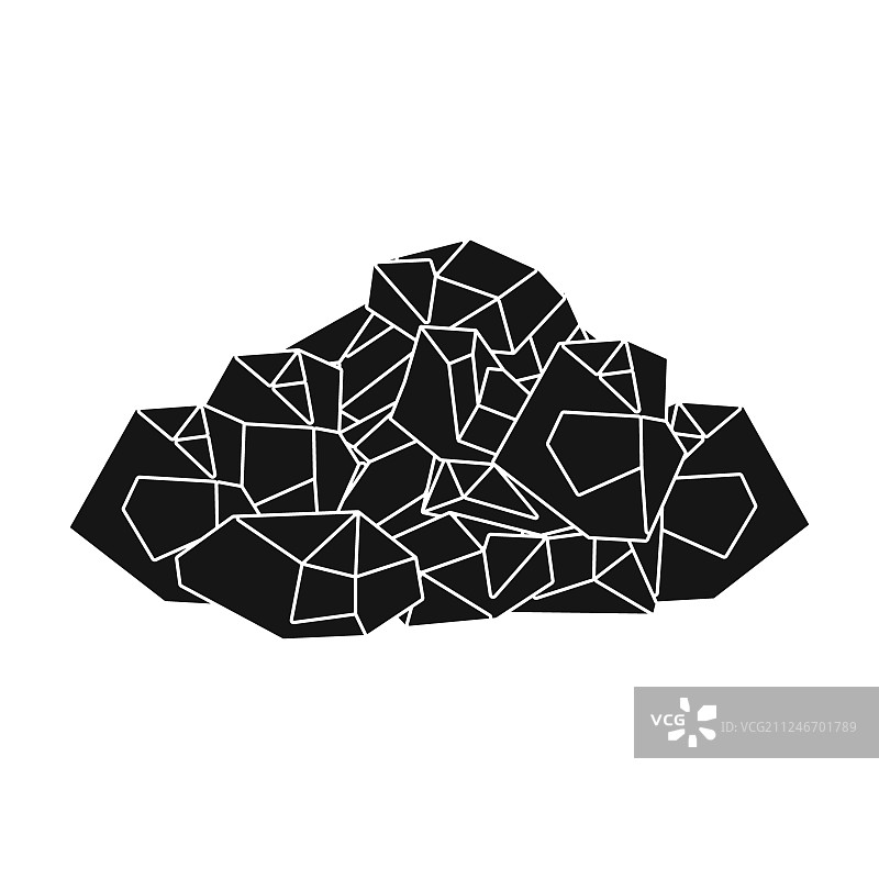 矿中开采的黑色矿物煤图片素材