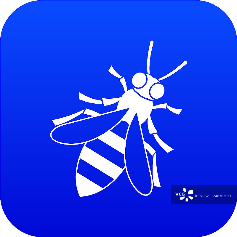 蓝色蜜蜂图标数字设计图片素材