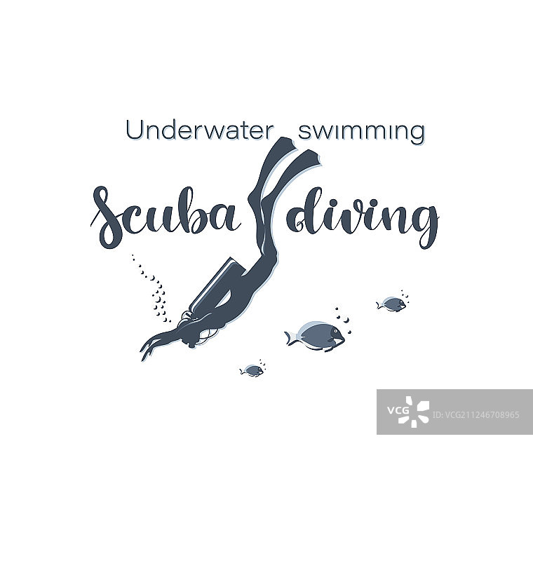 水下游泳水肺潜水字体图片素材