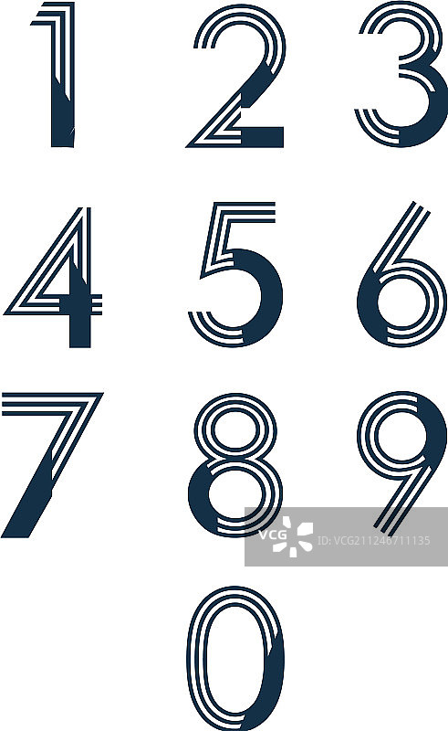 数字集合模板设计图片素材