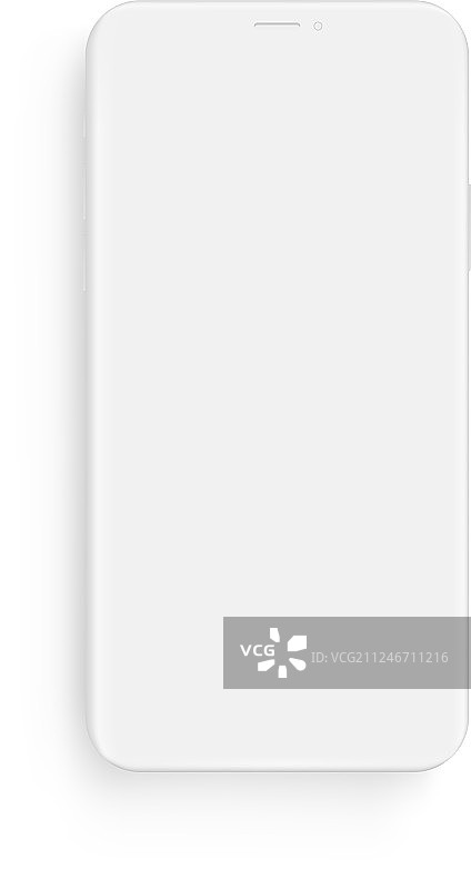 黏土质感智能手机正面模型图片素材