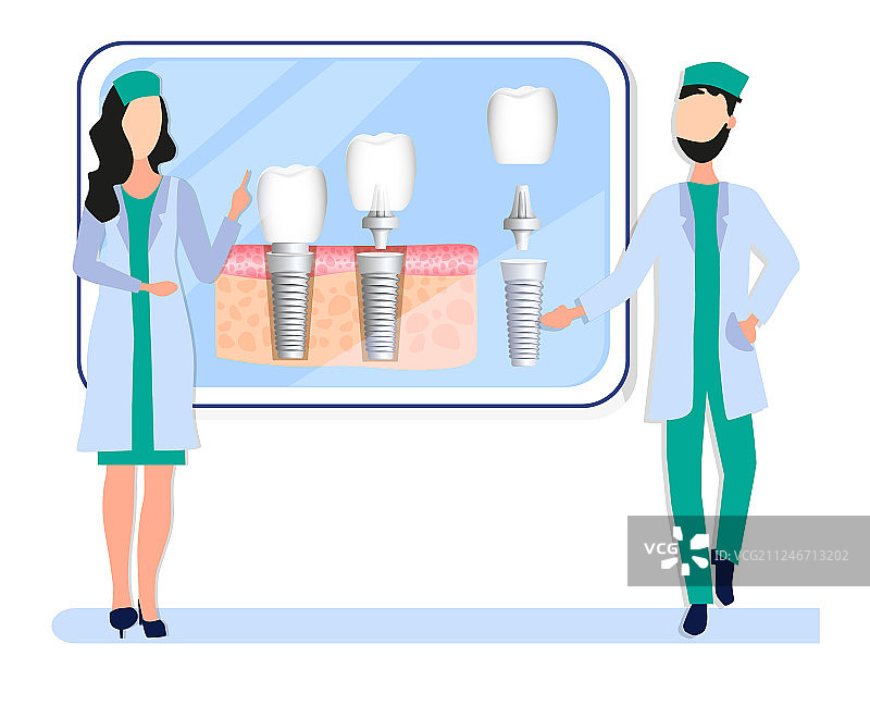 牙科植入修复体图片素材