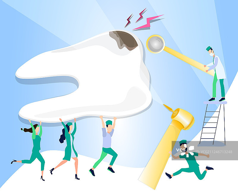 牙科牙齿美白护理图片素材