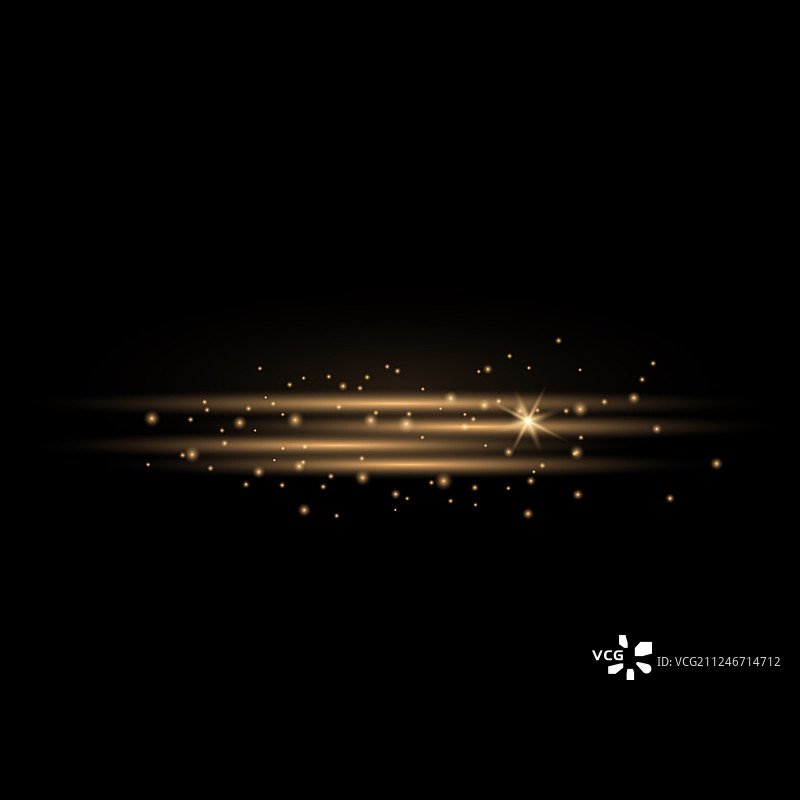 闪光、尘埃和金色星星图片素材