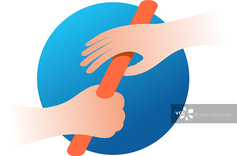 接力赛跑接力棒和双手图片素材