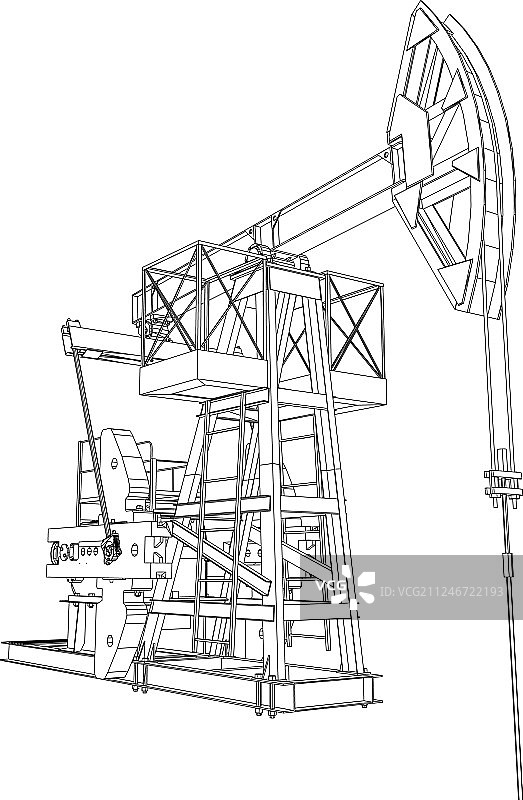 3D抽油机渲染图图片素材