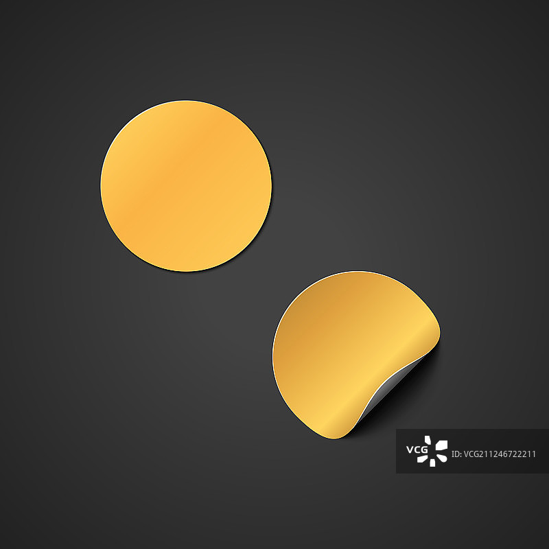 空白金色贴纸模型图片素材