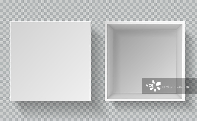 纸质包装盒顶部视图模型图片素材
