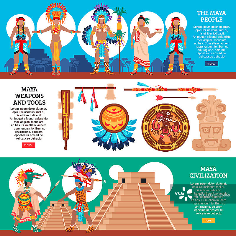 玛雅文化横幅banner图片素材