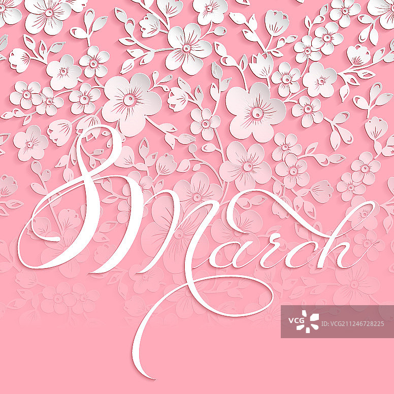 优雅的3月8日节日贺卡图片素材