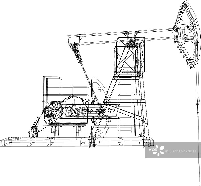 3D抽油机渲染图图片素材