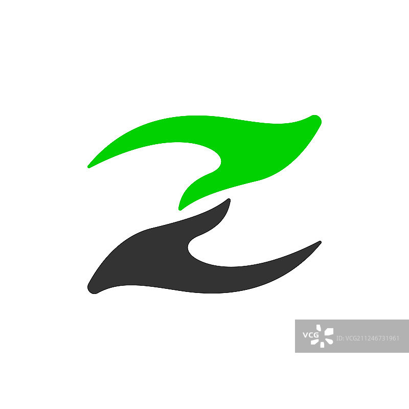 字母Z人形社交扁平风logo图片素材