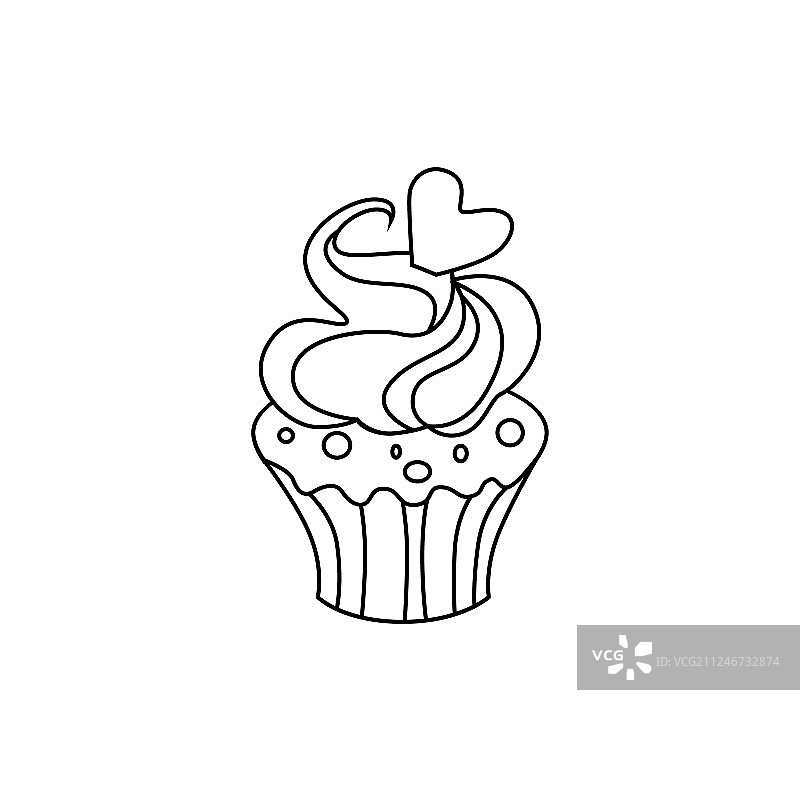 纸杯蛋糕图标角色03图片素材