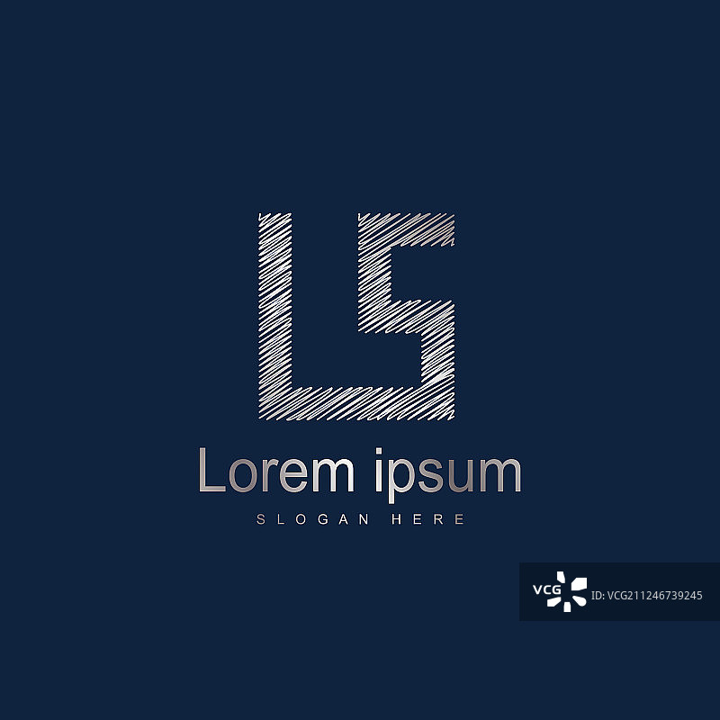 首字母LS Logo模板设计图片素材