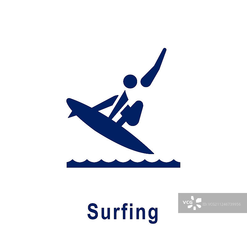 冲浪运动象形图图片素材