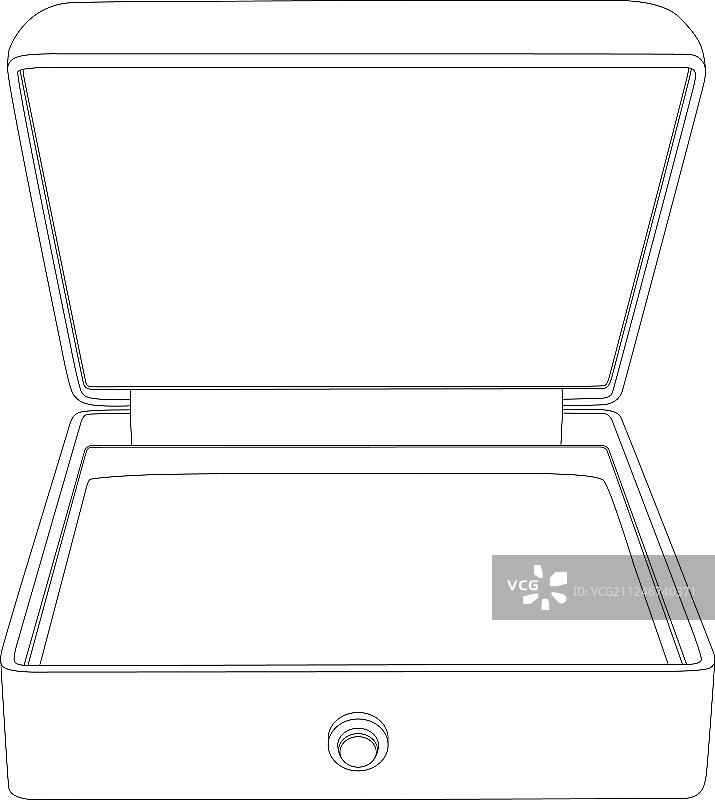 珠宝盒轮廓图标图片素材