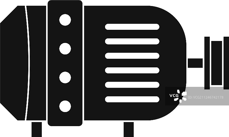 简约风格的电动机图标图片素材