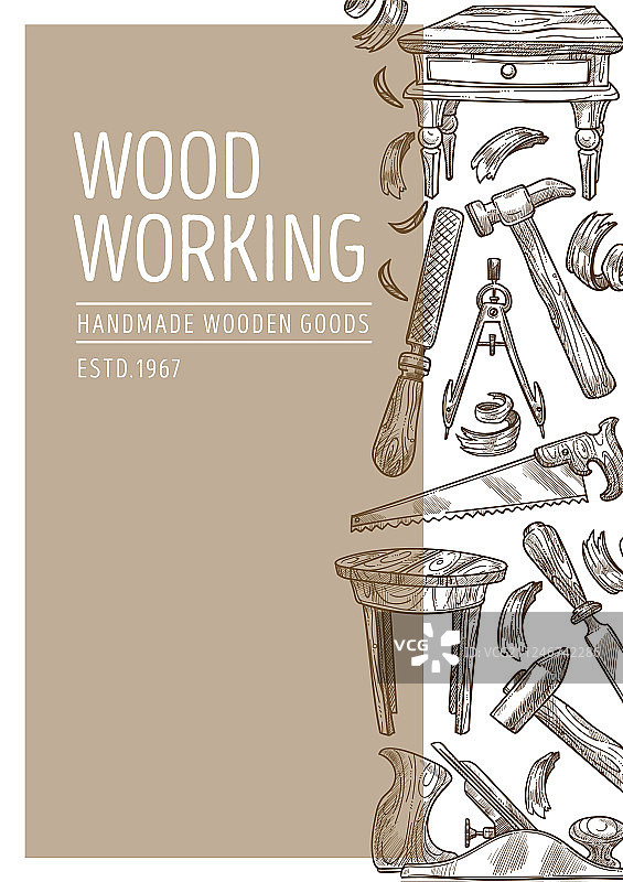 木工细木工工具和手工木制品图片素材