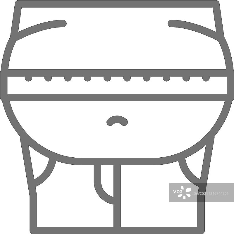 肥胖腹部脂肪线条图标图片素材