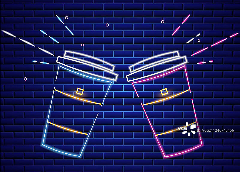 咖啡店霓虹灯咖啡杯标志图片素材