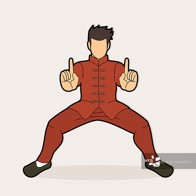 男人功夫打斗姿势图形图片素材