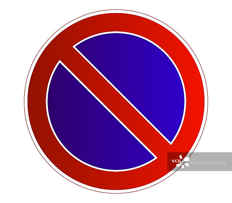 禁止停车标志图片素材