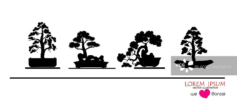 盆景图案图片素材