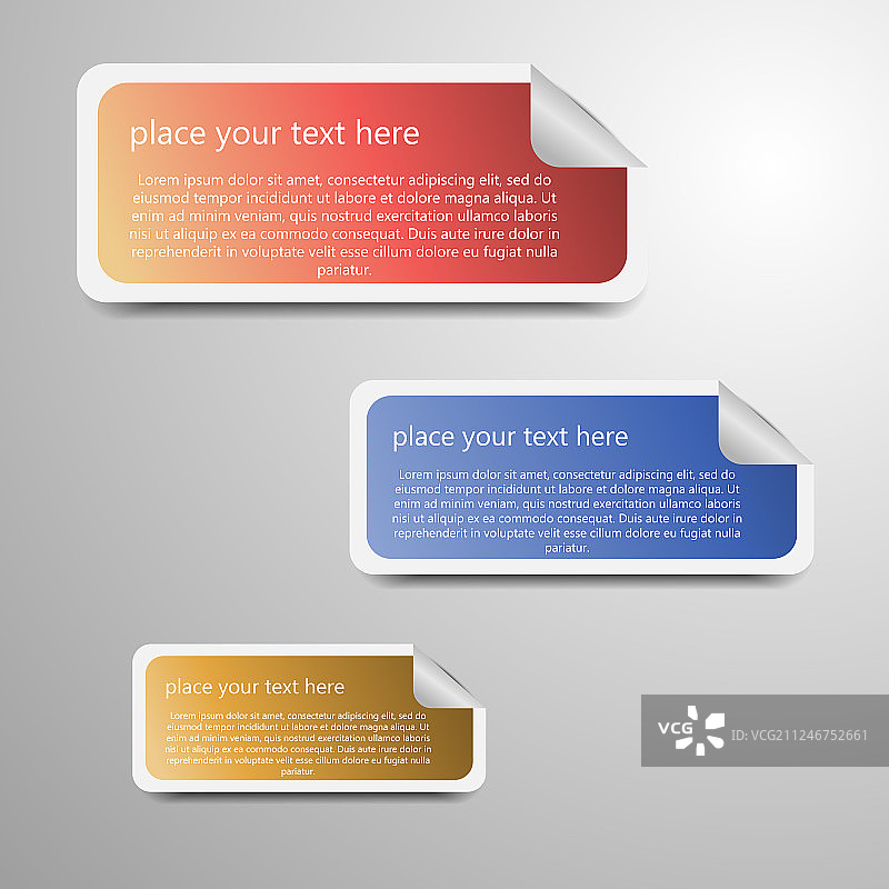 渐变标签剥离贴纸空间图片素材