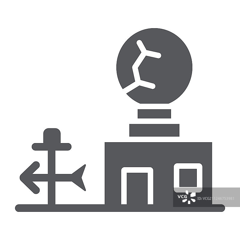 气象站风速计字形图标图片素材